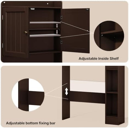 Ahomly Over The Toilet Storage Cabinet, 32.3" W, Grey