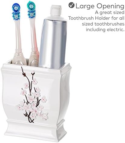 Vanda Cherry Blossom 4 Piece Resin Bathroom Accessories Set