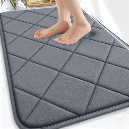 OLANLY Memory Foam Bath Mat 30x20, Ultra Soft and Absorbent Bathroom Rugs