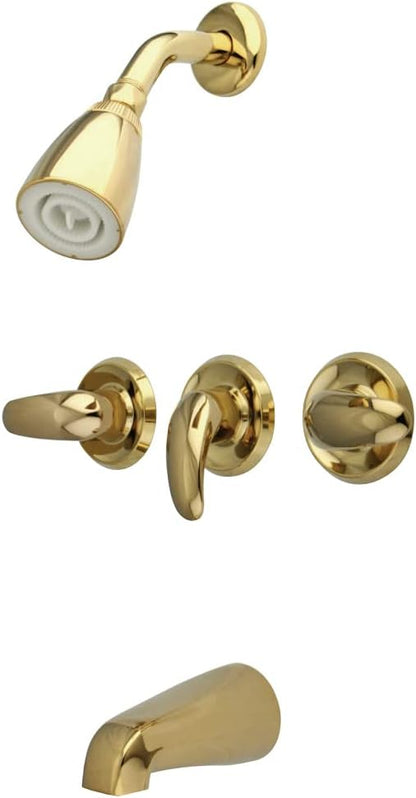 Kingston Brass KB6232LL Legacy Tub and Shower Faucet, Polished Brass,5-Inch Spout Reach