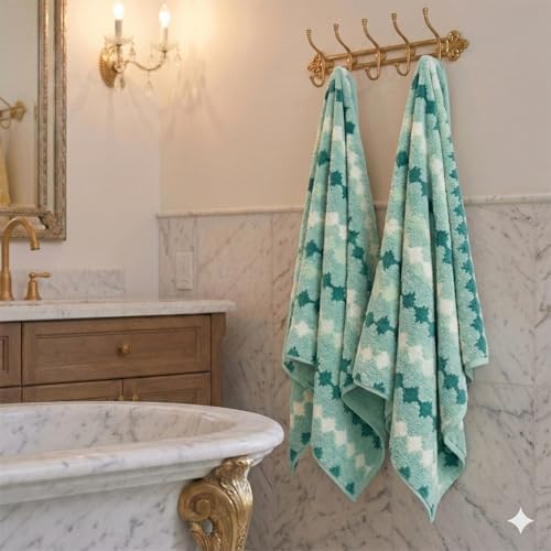 Microfiber Bath Towels 2-Pack | 27x54 Inches, Ultra Absorbent & Quick-Dry | Lightweight Travel Towels for Gym, Yoga, Sports & Spa | Fits Body & Hair | Lint-Free & Machine Washable t