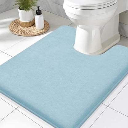 Smiry Memory Foam Toilet Rugs 24x20, Extra Soft Absorbent Bathroom Rugs