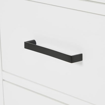ARIEL Hepburn 60-inch Bathroom Vanity Base Cabinet,Solid Wood, 2 Soft Closing Doors, 9 Dovetail Drawers, White
