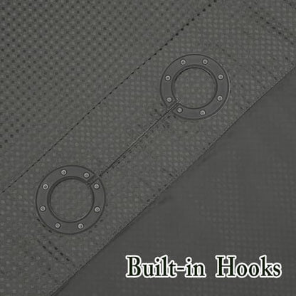 Gibelle No Hook Cloth Charcoal Grey Shower Curtain with Liner, 72x74