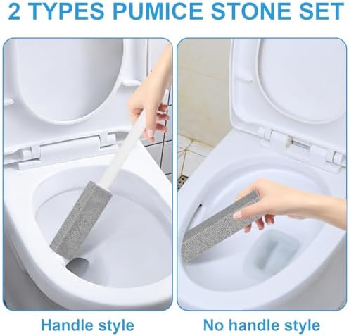 6 Packs Pumice Stone Toilet Bowl Cleaner, Pumice Stone for Cleaning, Powerfully Cleans Hard Water Rings, for Cleaning Toilets, Bathtubs, Grills, Swimming Pools, Sinks