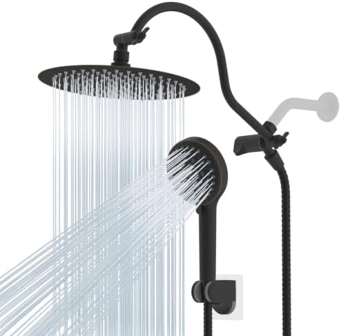 Hibbent All Metal High Pressure Shower Head, 10'' Rainfall Shower Head