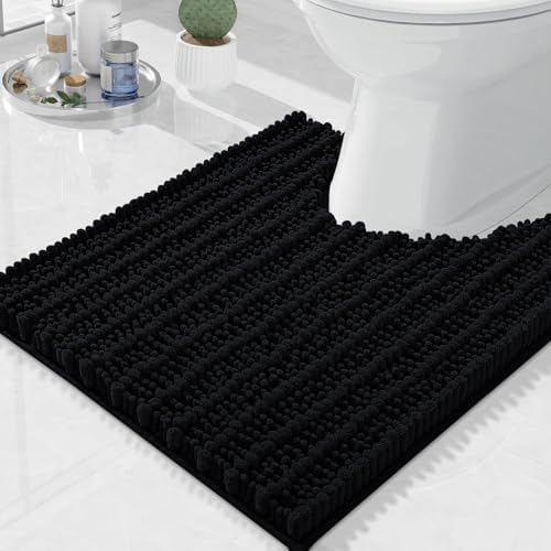 Arotive Toilet Rugs U-Shaped 20x20, Soft Absorbent Chenille Shaggy Bath Mat