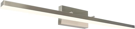 36-Inch Modern LED Bathroom Lights Fixtures, Dimmable 36W 3000K Warm White Makeup Vanity Lighting, Brushed Nickel Vanity Light, Adjustable Bathroom Light Bar Over Mirror
