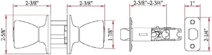 Design House 781914 Tulip Passage Hall and Closet Door Knob Satin Nickel
