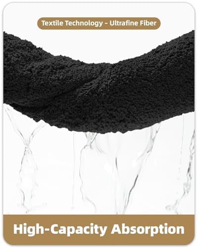 Color&Geometry Small Bath Mats for Bathroom Non Slip, 16"x24" Pure Black