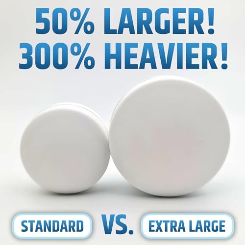 XL & Extra Heavy Powerful Anti-Billowing Magnetic Shower Curtain Weights for Splash-Free Bath Experience - 360° Silicone Wrapped - Will Never Rust - Prevent Curtain from Blowing | 4 XL Pairs | White
