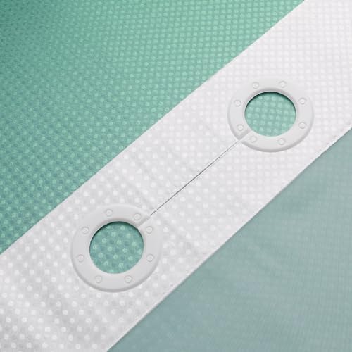 Gibelle No Hook Cloth Ombre Teal Shower Curtain with Liner, 72x74