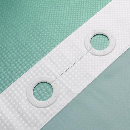 Gibelle No Hook Cloth Ombre Teal Shower Curtain with Liner, 72x74