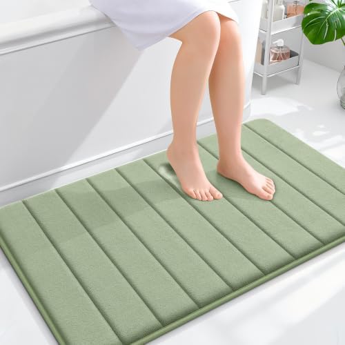 OLANLY Memory Foam Large Bath Mat 40x24, Super Soft Absorbent Bathroom Rugs