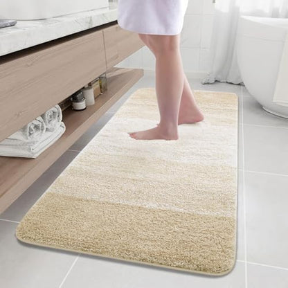 Arotive Microfiber Bathroom Rugs, Shaggy Soft Absorbent Bath Rug, 59x24