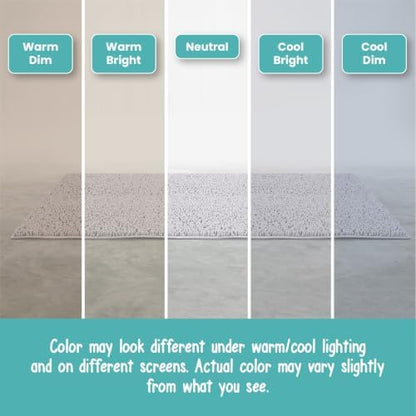 Small Chenille Bath Mats 22"x14", Plush Absorbent Bath Mats Quick Dry, Soft & Machine Washable, Non Slip Carpet for Bathroom, Thick Bathroom Rugs, Shower Restroom Rug Mat, Alfombras De Bano, Bathrugs