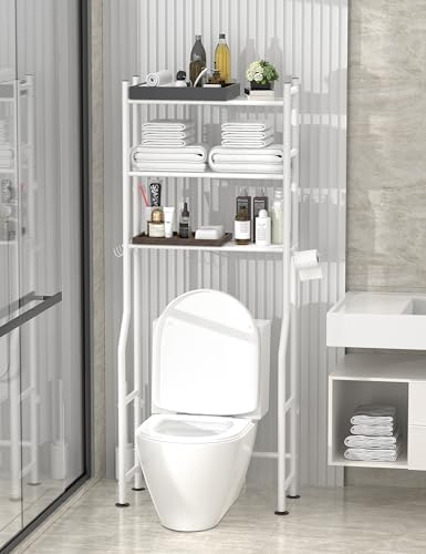 Livilord 3-Tier Over Toilet Storage, Anti-Tip, White