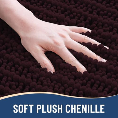 Arotive Bathroom Rugs Mat 30x20, Soft Absorbent Chenille Shaggy Bath Mat