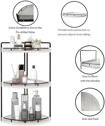 Dorhors Corner Bathroom Organizer Countertop,Vanity Counter Storage Shelf