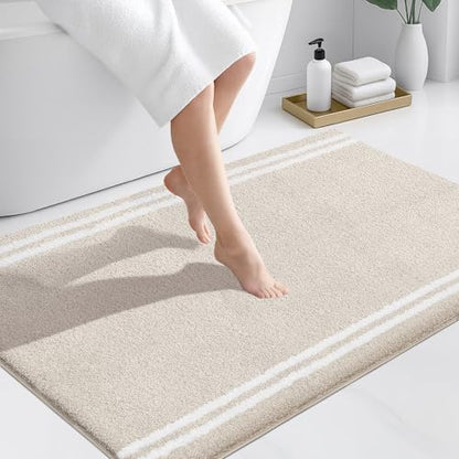PURRUGS Bathroom Rug, Bath Mat, 30" x 46", Beige