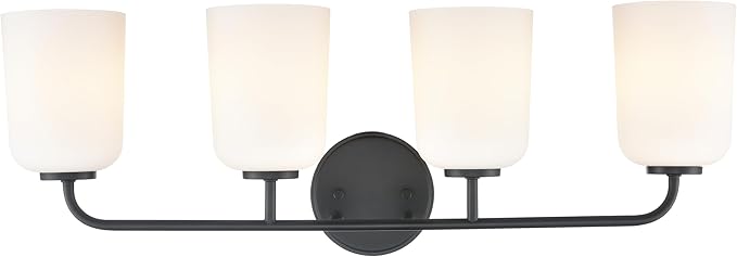 ML Lighting 214104-MB Laphia 28" Wide 4-Light Vanity - Matte Black