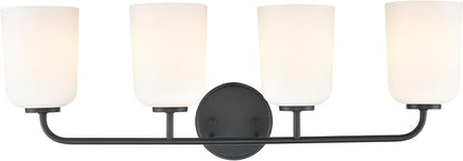 ML Lighting 214104-MB Laphia 28" Wide 4-Light Vanity - Matte Black