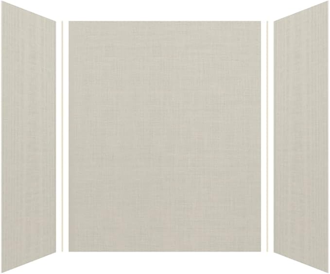 Transolid EWK604872-46 Expressions 3-Panel Shower Wall Kit, 48-in L x 60-in W x 72-in H, Cameo
