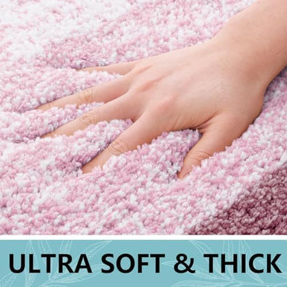 Arotive Microfiber Bathroom Rugs, Shaggy Soft Absorbent Bath Rug, 70x24