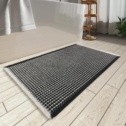 Upgraded Waffle Bath Mat Ultra Absorbent Non Slip Bathroom Mat, 18" x 30"