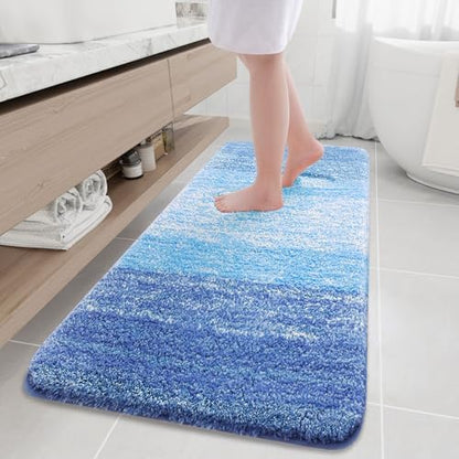 Arotive Microfiber Bathroom Rugs, Shaggy Soft Absorbent Bath Rug, 70x24