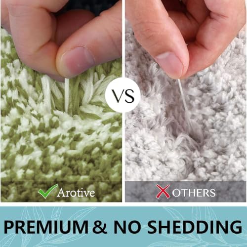 Arotive Microfiber Bathroom Rugs, Shaggy Soft Absorbent Bath Rug, 30x20