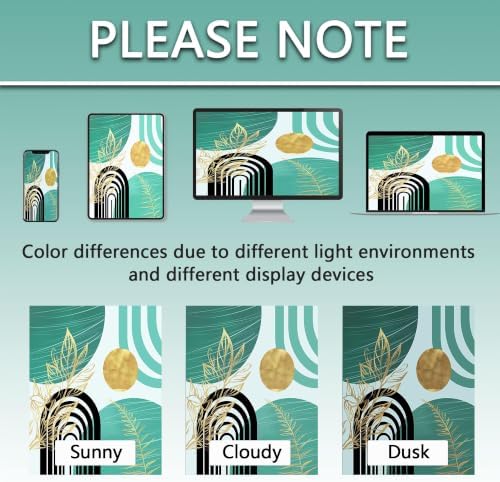 Teal and Gold Stall Shower Curtain, 36X72 in Narrow Small, Mid Century