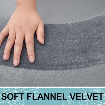 Smiry Memory Foam Toilet Rugs 20x20, Extra Soft Absorbent Bathroom Rugs