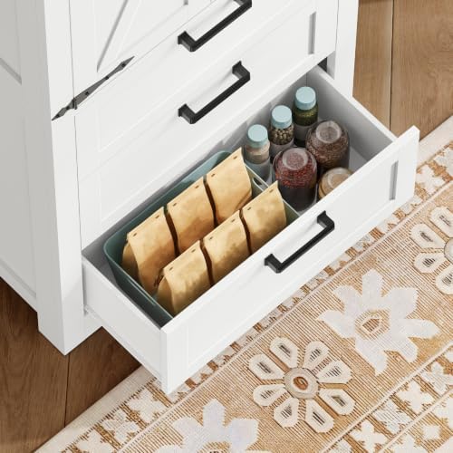 TEENFON Storage Cabinet with Doors & Adjustable Shelf