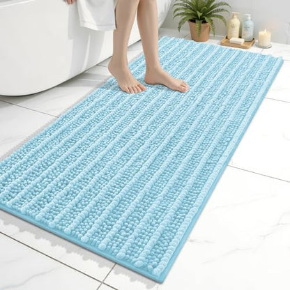 Arotive Bathroom Rugs Mat 47x24, Soft Absorbent Chenille Shaggy Bath Mat