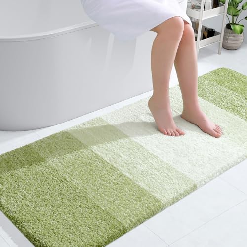 OLANLY Bathroom Runner Rug 54x24, Extra Soft Absorbent Microfiber Bath Rugs