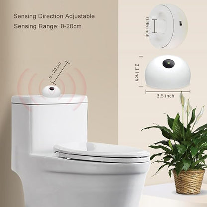 Touchless Toilet Flusher,Infrared Sensor Automatic Toilet Flusher With Two Flush Modes Design, USB Rechargeable for Home and Public Use(White)