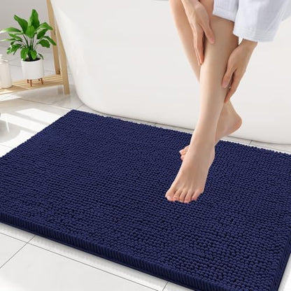 Smiry Bathroom Rugs 34X21, Luxury Chenille Extra Soft Absorbent Bath Mat