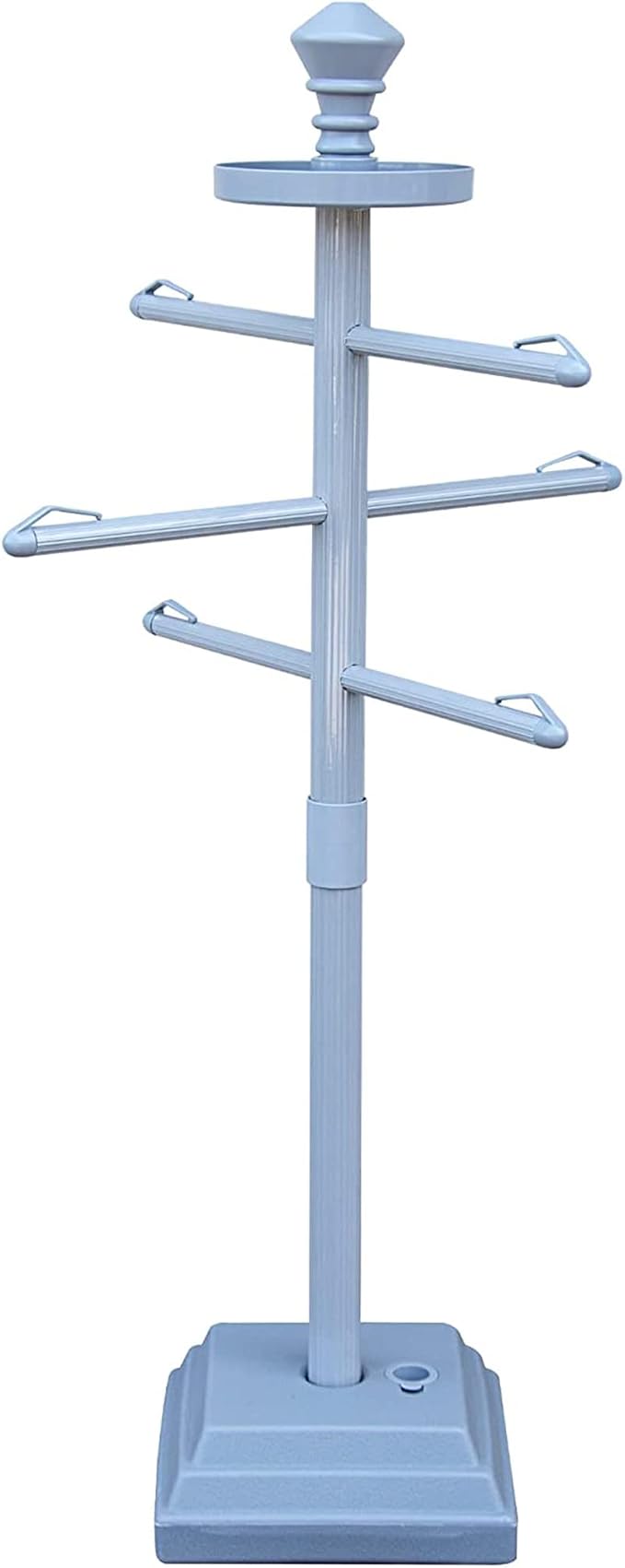 Swimline HYDROTOOLS 89033 Premium Free Standing Poolside Valet Towel Rack Adjustable with Water Weighted Base Three Arms Secure Clips for Outdoors & Indoors Pool Patio Poolside Holder Drying Stand | Holds towels plus goggles and gear on integrated lock...