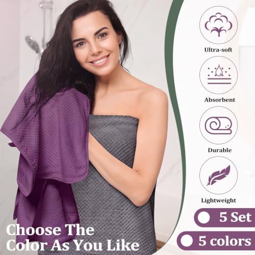 Mixweer 20 Pcs Bath Towel and Washcloths Set for Bathroom, Dark Color