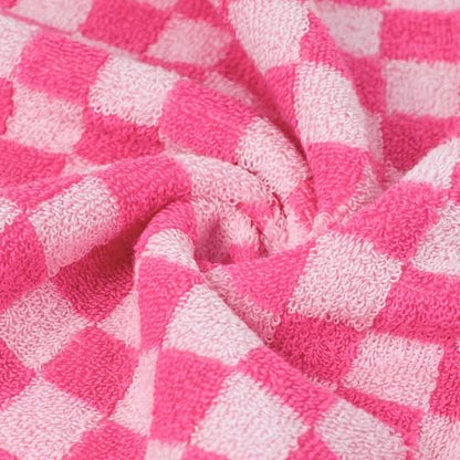 Pink Bath Towel Set for Bathroom Decor, 8-Piece Soft & Absorbent Cottons