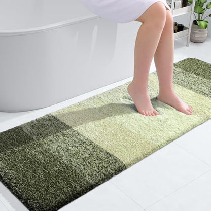 OLANLY Bathroom Runner Rug 59x20, Extra Soft Absorbent Microfiber Bath Rugs