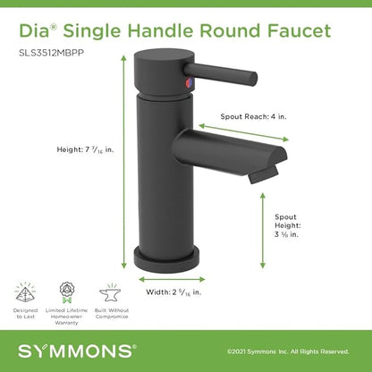 Dia Single-Hole Single-Handle Bathroom Faucet with Push Pop Drain (1.0 GPM)