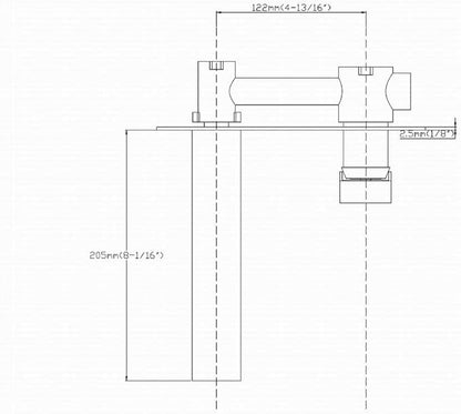 Wall Mount Bathroom Faucets, Vessel Sink Faucet Chrome Solid Brass Rough in Valve Included, SUMERAIN