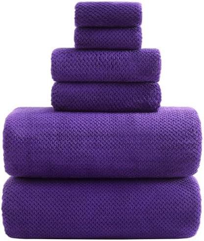 YTYC 39x78 Bath Sheets Set,Towels for Bathroom,Violet Purple,6-Piece