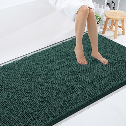 Smiry Bathroom Rugs 59X35, Luxury Chenille Extra Soft Absorbent Bath Mat