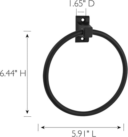 Design House Millbridge Towel Ring in Matte Black
