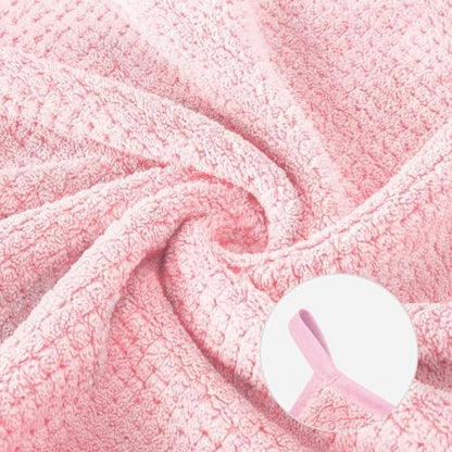 MaopaoBeauty 6 Piece Washcloth Set,100% Microfiber - Quick Dry, Thick, Soft, Plush and Highly Absorbent Luxury Hotel & Spa Bath Towel for Bathroom, Pack of 6, Pink