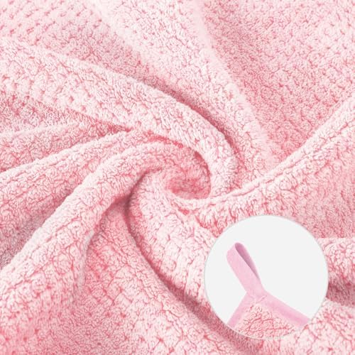 Towels Set 35x70 Inch Oversized Bath Sheets Towels for Adults Luxury Bath Towels Extra Large Sets for Bathroom Super Soft Highly Absorbent Microfiber Shower Towels 80% Polyester (2PCS Pink)
