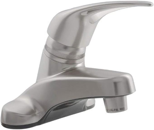 Dura Faucet DF-PL100-SN RV Single Lever Bathroom Faucet (Brushed Satin Nickel Plating Over ABS Plastic)